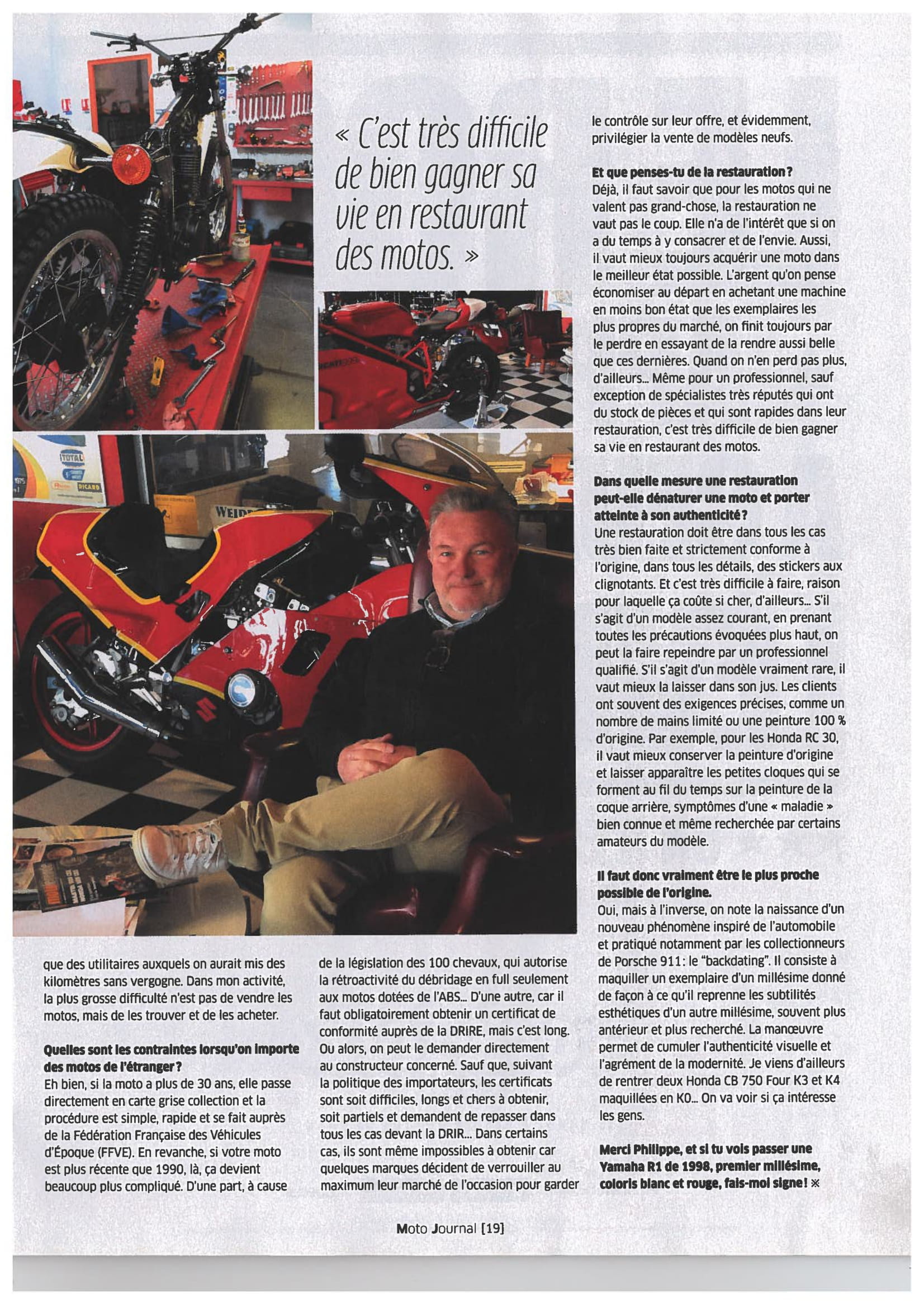 BELLES-BECANES- ARTICLE PRESSE - MOTO JOURNAL- MAI 2020 -2