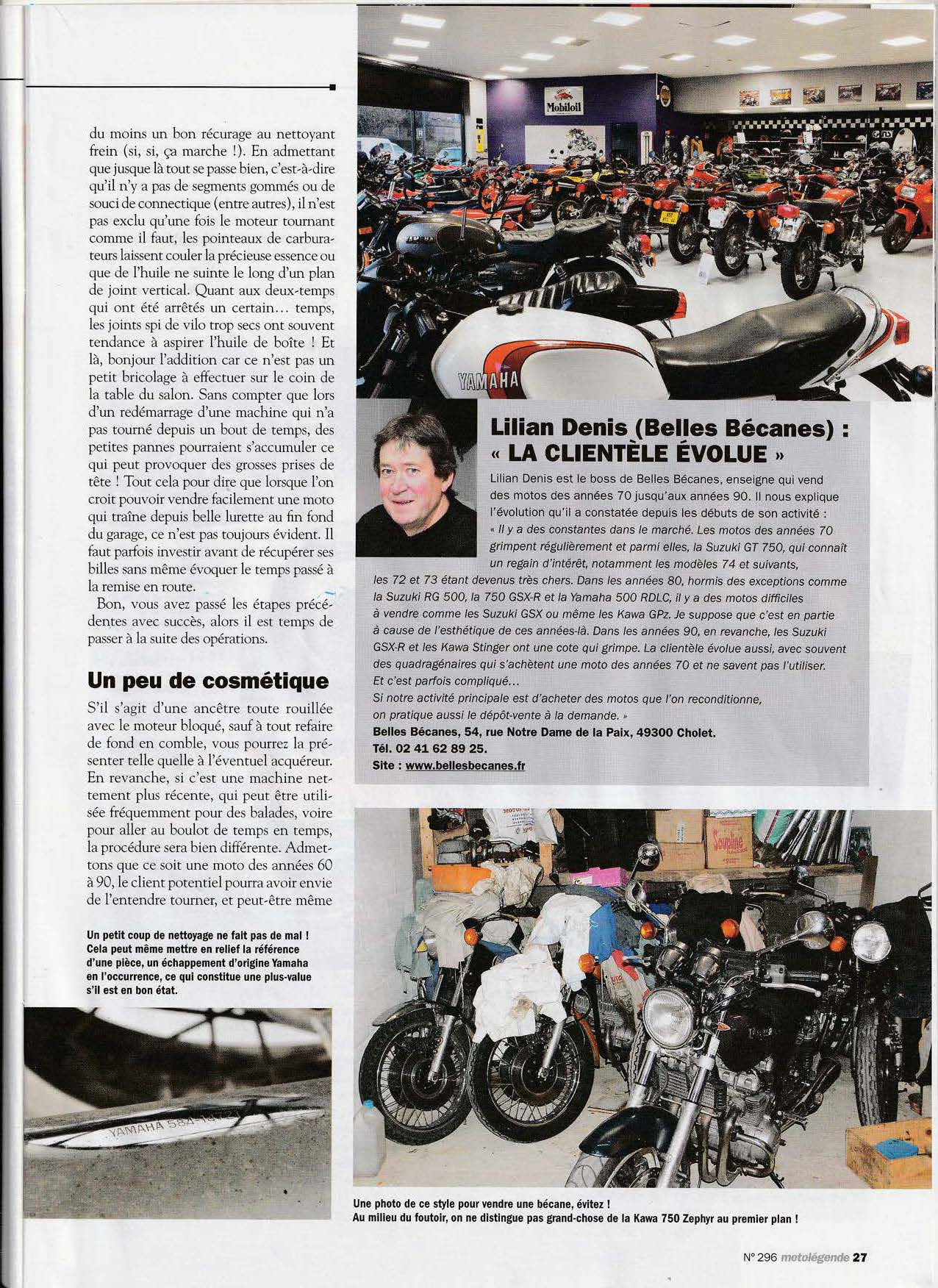 Moto Légende 296 janvier 2018